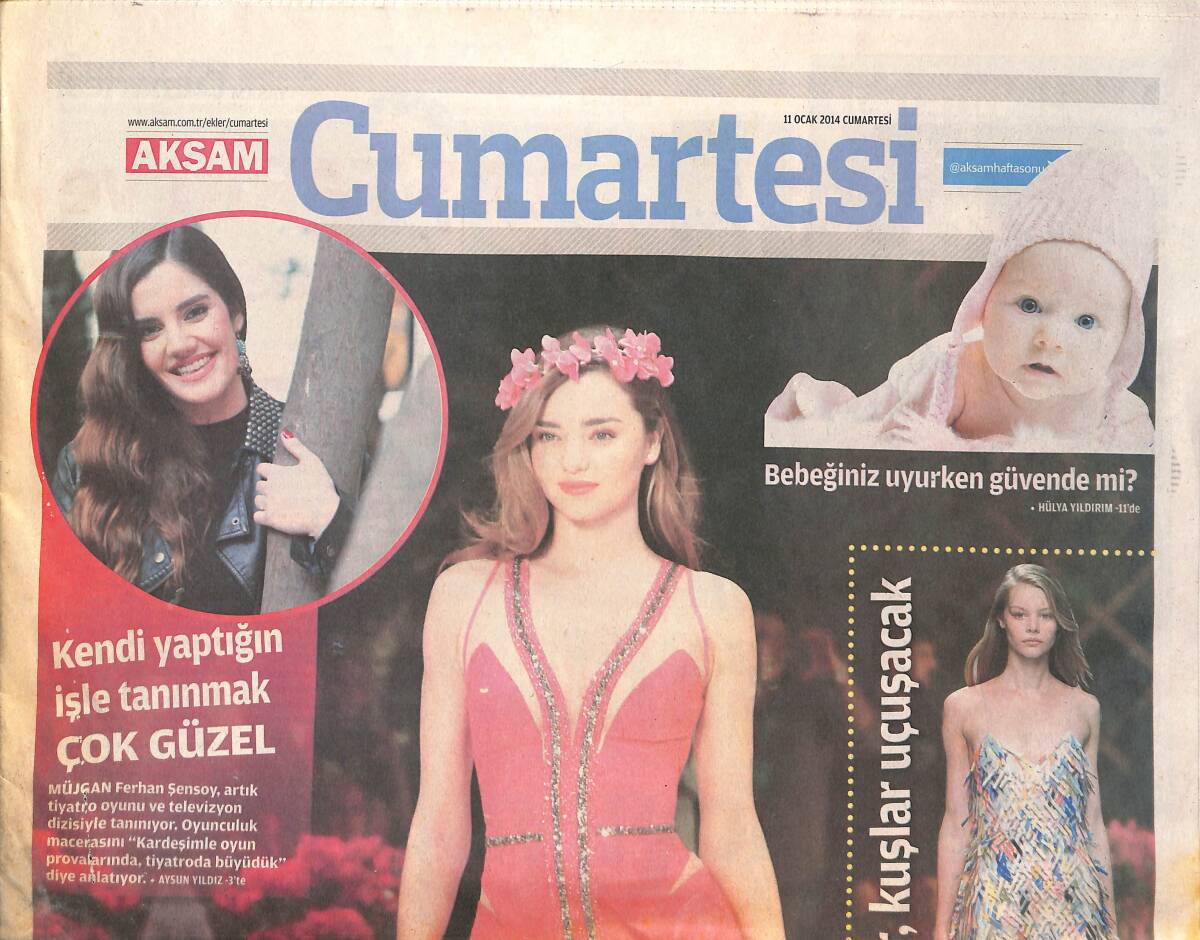 Akşam Gazetesi Cumartesi Eki 11 Ocak 2014 - Best Model Yusuf Çim Podyumu Değil Sahneyi Seçti - Günümüzde Sherlock GZ137073 - 1
