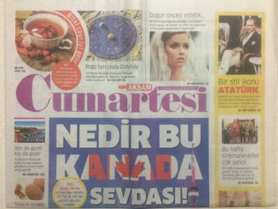 Akşam Gazetesi Cumartesi Eki 12 Kasım 2016 - Nedir Bu Kanada Sevdası GZ29178 - 1