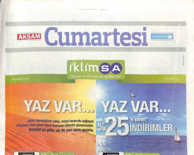 Akşam Gazetesi Cumartesi Eki 12 Temmuz 2014 - Deniz Sipahi,Depresyona Giriyorum GZ104498 - 1