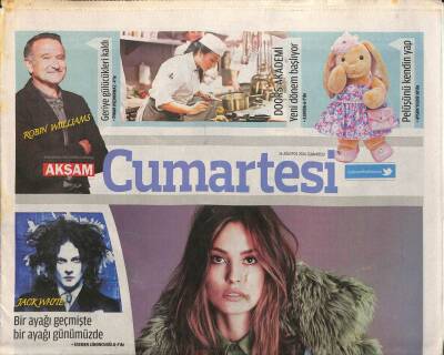 Akşam Gazetesi Cumartesi Eki 16 Ağustos 2014 - Ünlü Aktör Robin Williams Hayatını Kaybetti GZ105831 - 1