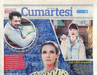 Akşam Gazetesi Cumartesi Eki 19 Nisan 2014 - Emre Altuğ 40larımda Kelli Felli Biri Olacağımı Sanıyordum GZ109895 - 1