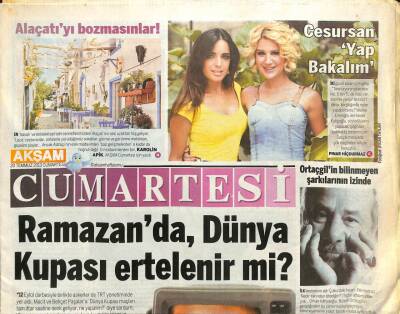 Akşam Gazetesi Cumartesi Eki 20 Temmuz 2013 - Bülent Ortaçgilin Bilinmeyen Şarkılarının İzinde GZ105140 - 1