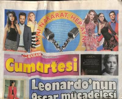 Akşam Gazetesi Cumartesi Eki 23 Ocak 2016 - Leonardonun Oscar Mücadelesi GZ107736 - 1