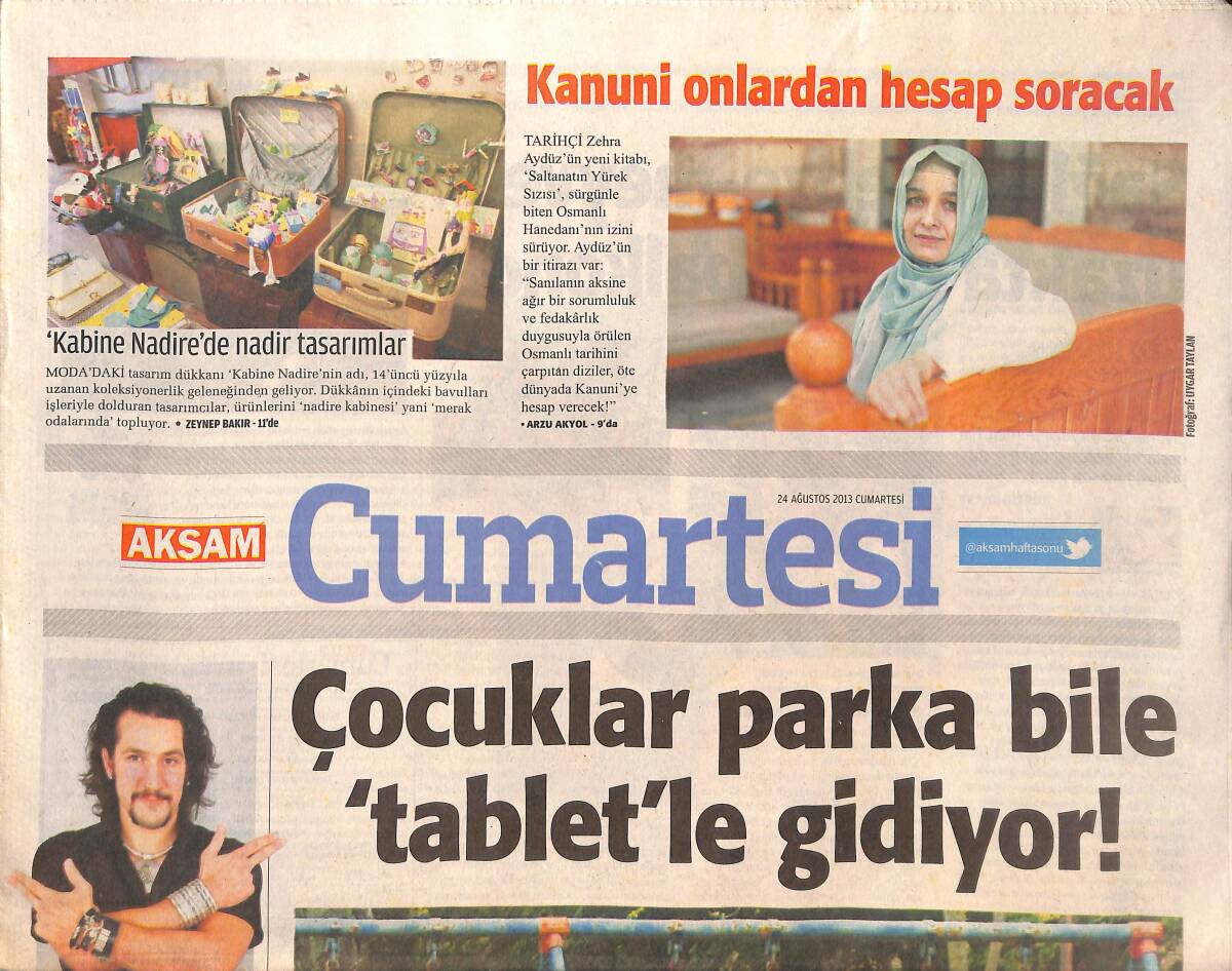 Akşam Gazetesi Cumartesi Eki 24 Ağustos 2013 - Hadise: Herkese Kırmızı Ruj Yakışmaz - Tolgahan Sayışman: Armut Pişip Ağzıma Düşmedi GZ136015 - 1