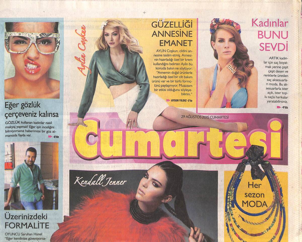 Akşam Gazetesi Cumartesi Eki 29 Ağustos 2015 - Aylin Coşkun'un Güzelliği Annesine Emanet - Logitech MX Master'ı Tanıttı GZ135206 - 1