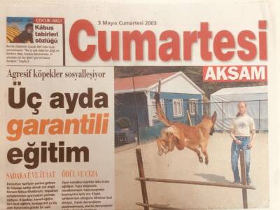 Akşam Gazetesi Cumartesi Eki 3 Mayıs 2000 - Agresif Köpekler Evcilleşiyor GZ38835 - 1