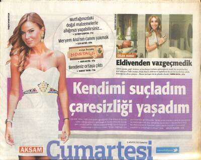 Akşam Gazetesi Cumartesi Eki 31 Ağustos 2013 - Phuket , Sadece Bir Balayı Cenneti Değilmiş - Hayallerdeki Yüz...Liv Tyler GZ120863 - 1
