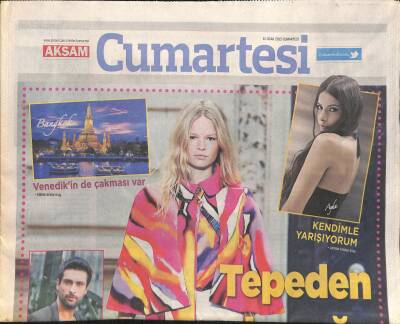 Akşam Gazetesi Cumartesi Eki 31 Ocak 2015 - Venedikin de Çakması Var - Barış Mançoyu Ölümünün 16. Yıldönümünde Saygıyla Anıyoruz GZ117239 - 1
