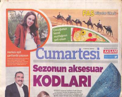 Akşam Gazetesi Cumartesi Eki 8 Kasım 2014 - Ümit Besen İnsan Mutluyken Şarkı Yazamıyor GZ119509 - 1