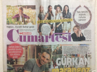 Akşam Gazetesi Cumartesi Eki 9 Nisan 2016 - Gürkan Uygunla Çocukluk Hayalini Gerçekleştirmek İçin Atölyeye Girdik GZ27572 - 1