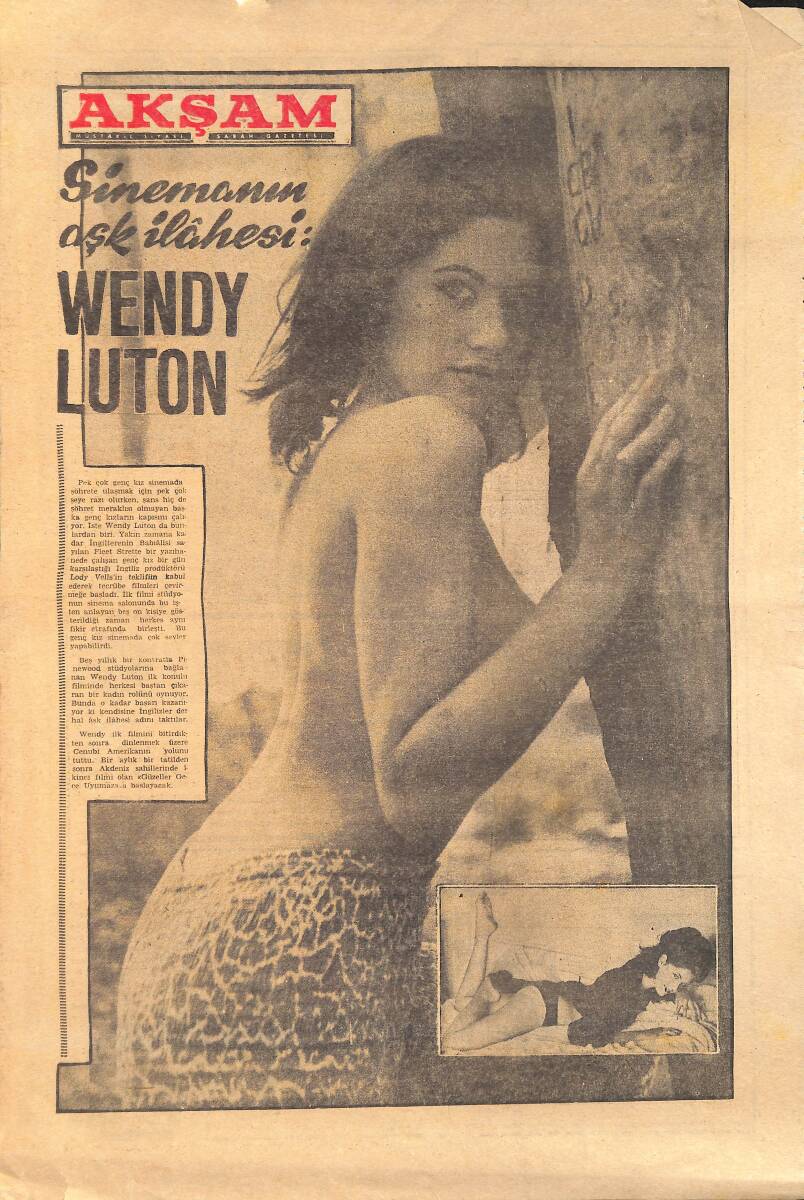 Akşam Gazetesi Eki - Sinemanın Aşk İlâhesi : Wendy Luton GZ138261 - 1