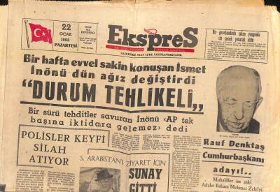 Akşam Gazetesi Ekspres Eki 22 Ocak 1968 - Rauf Denktaş Cumhurbaşkanı Adayı - Vietnamda 1 Yıl Sonunda Ölü Sayısı 365.000 GZ119178 - 1