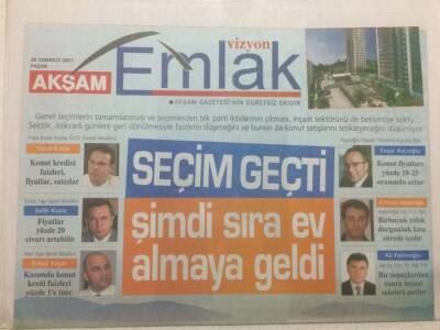 Akşam Gazetesi Emlak Eki 29 Temmuz 2007 - Parti Bahane Komşu Şahane GZ47741 - 1