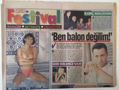 Akşam Gazetesi Festival Eki 10 Ekim 1994 - Şu Günlerde Müzik Dünyasında Mustafa Sandal Fırtınası Esiyor Asıl Amacı Kalıcı Başarılara İmza Atmak GZ20482 - 1