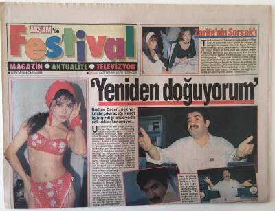 Akşam Gazetesi Festival Eki 12 Ekim 1994 - Burhan Çaçan Kaseti İçin İddialı Konuştu Yeniden Doğuyorum GZ20486 - 1