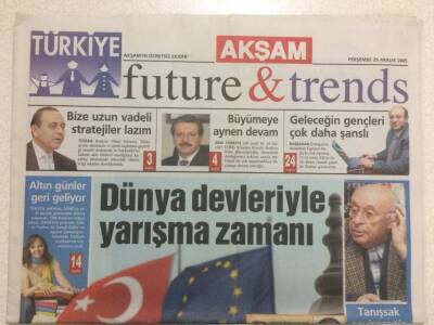 Akşam Gazetesi Future Trends Eki 29 Aralık 2005 - Dünya Devleriyle Yarışma Zamanı GZ35916 - 1