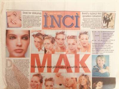 Akşam Gazetesi İnci Eki 14 Ocak 2000 - Yıldızların Makyözünden Güzellik Sırları GZ38834 - 1