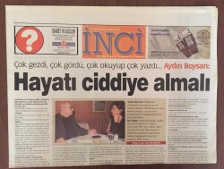Akşam Gazetesi İnci Eki 18 Kasım 2000 - Aydın Boysan İle Röportaj GZ10327 - 2