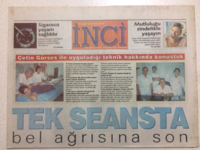Akşam Gazetesi İnci Eki 19 Şubat 2001 - Tek Seansta Bel Ağrısına Son GZ23610 - 1