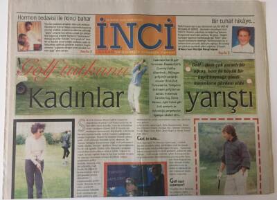 Akşam Gazetesi İnci Eki 20 Mayıs 2000- Golf Tutkunu Kadınlar GZ13555 - 1
