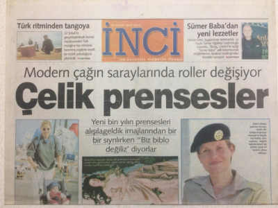 Akşam Gazetesi İnci Eki 20 Şubat 2001 - Modern Çağın Saraylarında Roller Değişiyor Çelik Prensesler GZ23609 - 1