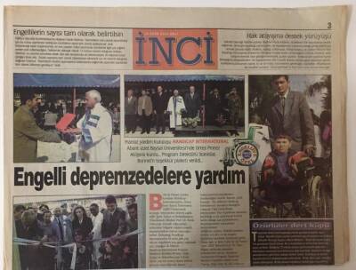 Akşam Gazetesi İnci Eki - 24 Ekim 2000 - Engelli Depremzedelere Yardım GZ25421 - 1