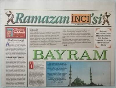 Akşam Gazetesi İnci Eki 26 Aralık 2000 Elveda Ey Onbir Ayın Sultanı -GZ37383 - 1