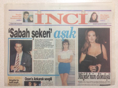 Akşam Gazetesi İnci Eki 4 Eylül 1996 - Müjde Arın Dönüşü, Nükhet Durunun Gökhanı Yıkan Sözleri GZ23617 - 1