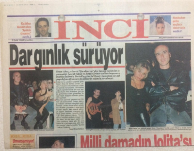 Akşam Gazetesi İnci Eki 5 Eylül 1996 - Dargınlık Sürüyor, İlker Menginin Barmaid Sevgilisi GZ23614 - 1