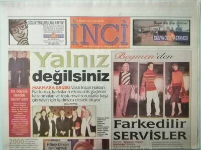Akşam Gazetesi İnci Eki 6 Kasım 2000 Fark Edilir Servisler -GZ37382 - 1