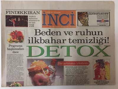 Akşam Gazetesi İnci Eki - 8 Ocak 2001 - Beden Ve Ruhun İlkbahar Temizliği DETOX GZ25428 - 1