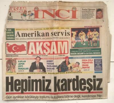Akşam Gazetesi İnci Eki İle 4 Ağustos 1997 - Cindoruk Asker Kışlasına Döndü GZ7278 - 1