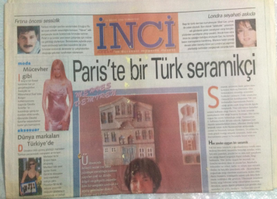 Akşam Gazetesi İnci Magazin Eki 29 Mayıs 1999 - Pariste Bir Türk Seramikçi GZ21766 - 1