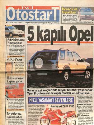 Akşam Gazetesi İnci Oto Start Eki 27 Aralık 1996 - 5 Kapılı Opel GZ78636 - 1