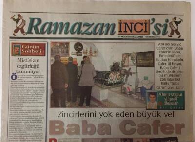 Akşam Gazetesi İnci Ramazan Eki - 11 Aralık 2000 - Zincirlerini Yok Eden Büyük Veli Baba Cafer GZ25420 - 1