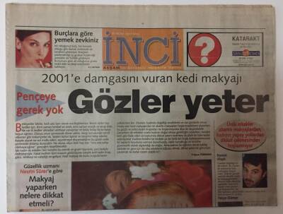 Akşam Gazetesi İncin Eki - 30 Ocak 2001 - 2001 Damgasını Vuran Kedi Makyajı Gözler Yeter GZ25425 - 1