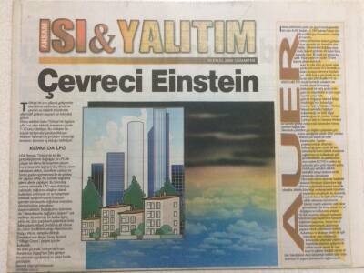 Akşam Gazetesi Isı Yalıtım Eki 30 Eylül 2000 - Çevreci Einstein GZ35918 - 1
