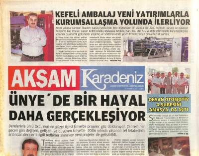 Akşam Gazetesi Karadeniz Eki 26 Temmuz 2013 - Ordu Ve Giresunda Skoda Rüzgarı Esiyor GZ106823 - 1