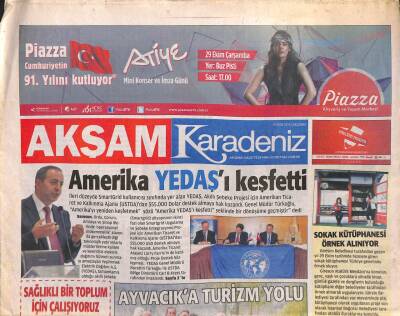 Akşam Gazetesi Karadeniz Eki 29 Ekim 2014 - Ayvacıkta Turizm Yolu - Amerika YEDAŞı Keşfetti GZ106258 - 1