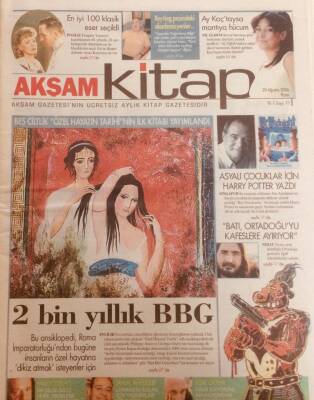 Akşam Gazetesi Kitap Eki 20 Ağustos 2006 - 2 Bin Yıllık BBG GZ38836 - 1