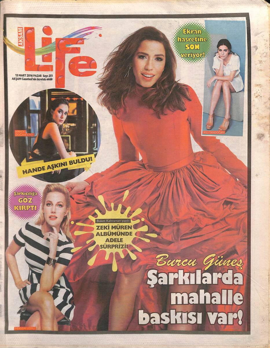 Akşam Gazetesi Life Eki 13 Mart 2016 - Burcu Güneş 