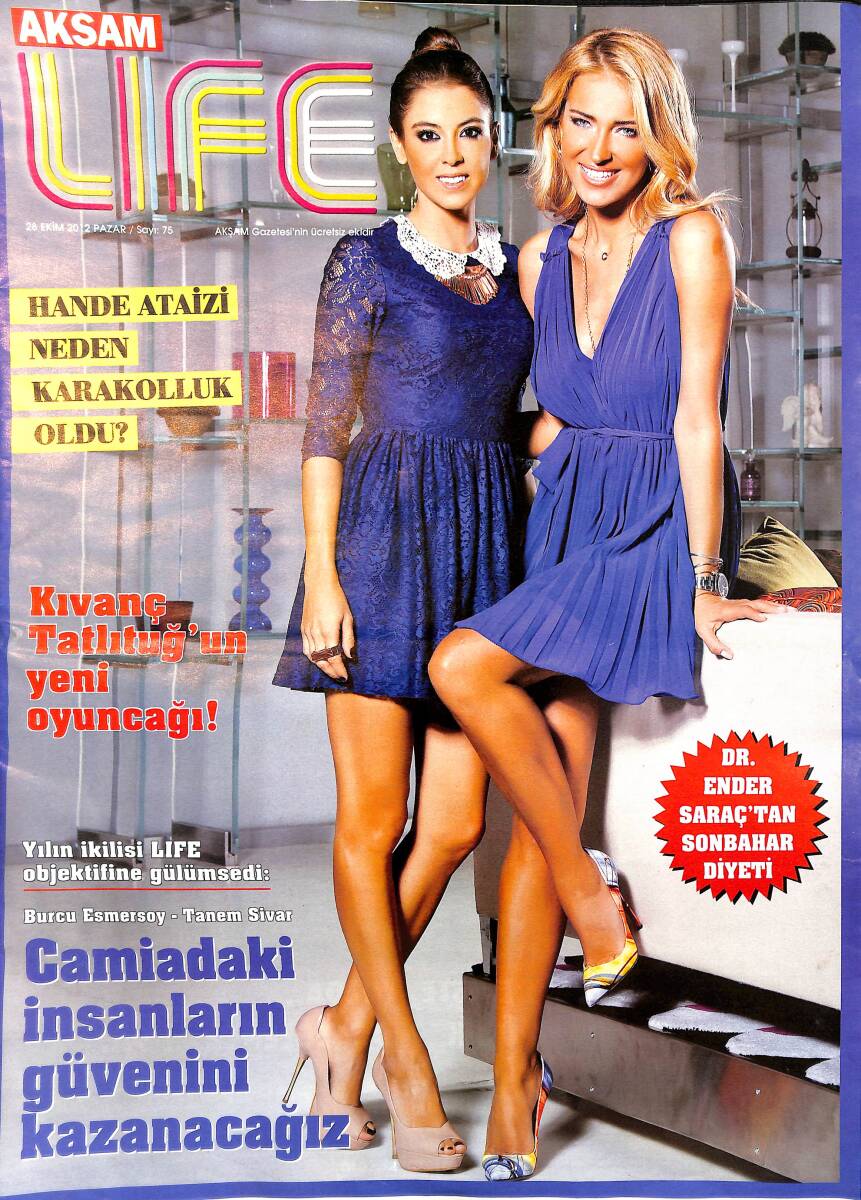 Akşam Gazetesi Life Eki 28 Ekim 2012 Sayı 75 - Hande Ataizi Neden Karakolluk Oldu - Kıvanç Tatlıtuğ'un Yeni Oyuncağı NDR91420 - 1