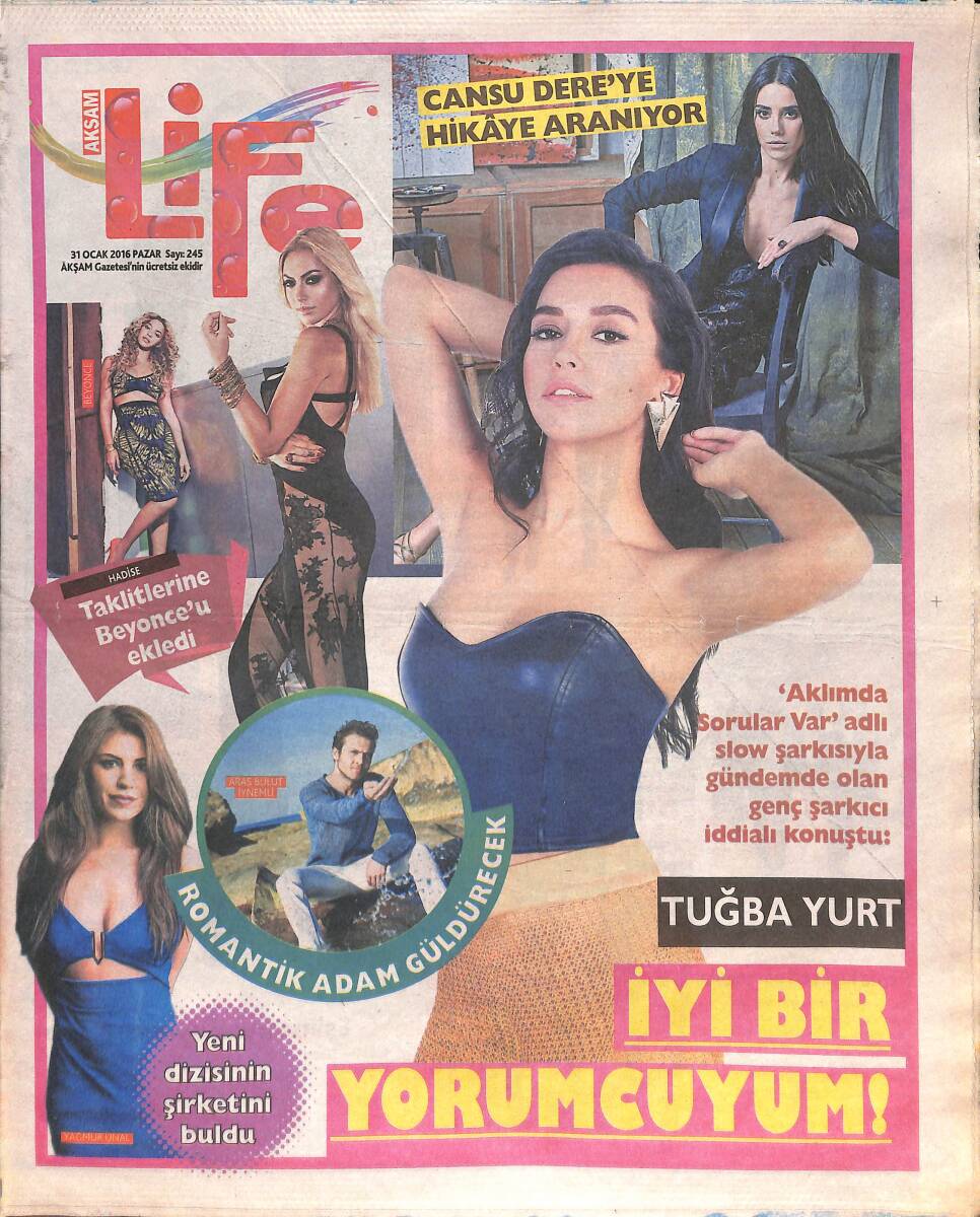 Akşam Gazetesi Life Eki 31 Ocak 2016 - Hadise Taklitlerine Beyonce'yi Ekledi - Beren Saat'in Muhteşem Tavırları GZ136512 - 1