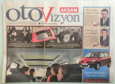 Akşam Gazetesi Oto Vizon Eki 26 Mart 2008 Kalabalık Ailelere Değişken Çözümler - GZ44168 - 1