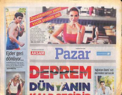 Akşam Gazetesi Pazar Eki 1 Haziran 2014 - Deprem Dünyanın Kalp Sesidir - Ejder Don The Dragon Wilson , Geri Dönüyor GZ119542 - 1