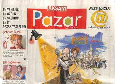 Akşam Gazetesi Pazar Eki 10 Ekim 2004 - Televizyon Çiftinin Mahrem Dünyası GZ113501 - 1