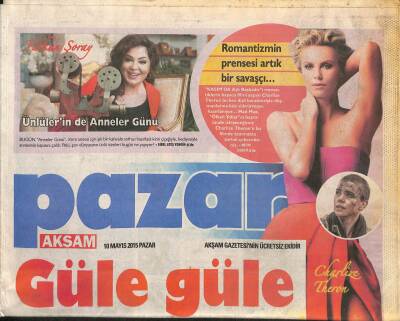 Akşam Gazetesi Pazar Eki 10 Mayıs 2015 - Blind Guardian Ankara Ve İstanbulda GZ116397 - 1
