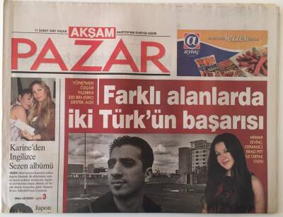 Akşam Gazetesi Pazar Eki 11 Şubat 2007 - Sezen Aksu Hayranı Kanadalı Şarkıcı Karine Hannah , İlk Albümünde Sezen Şarkıları Söyleyecek GZ20480 - 1