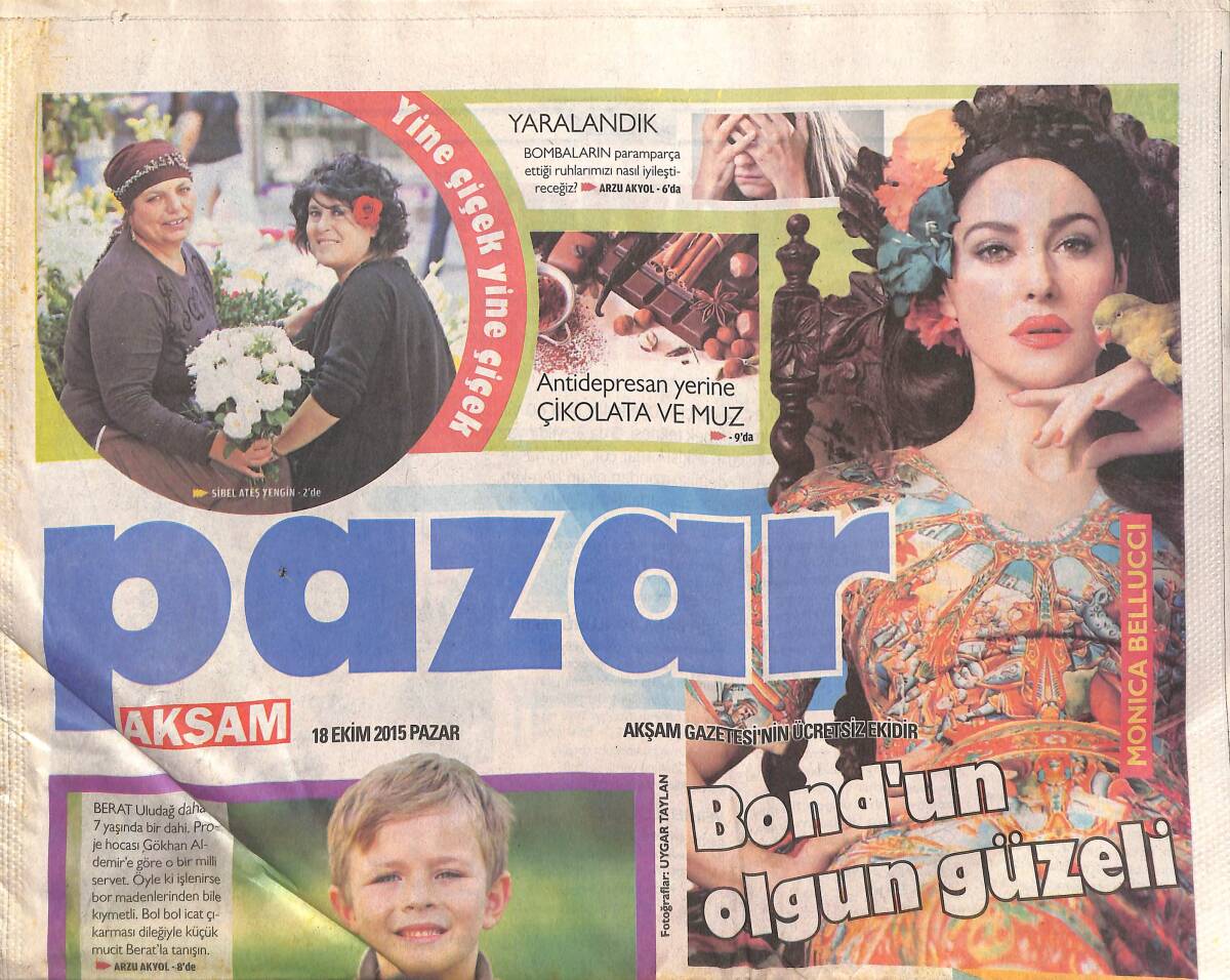Akşam Gazetesi Pazar Eki 18 Ekim 2015 - Mars'ın Öfkesi - Efsane Harley Davidson Seçildi GZ135208 - 1