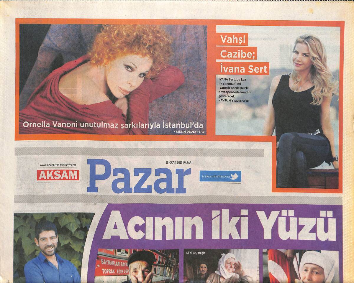 Akşam Gazetesi Pazar Eki 18 Ocak 2015 - Çocuk Her Yerde Çocuk Değil - Büyüklerin Büyük Aşkları GZ135919 - 1